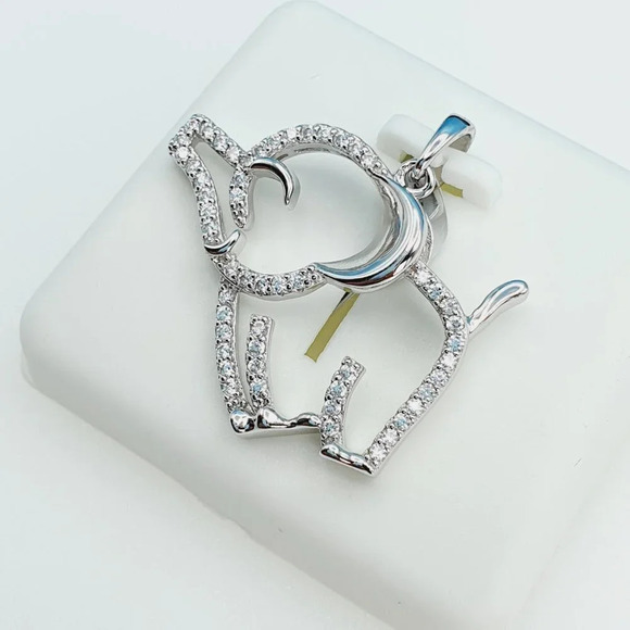 "925 Sterling Silver Cubic Zirconia Pendant, UU1P6A6057 - Picture 8 of 9